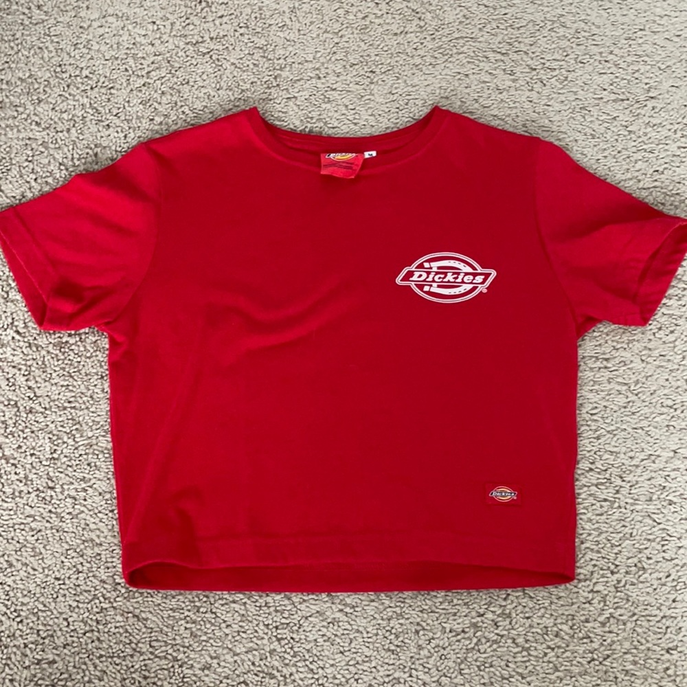 Authentic Red Dickies Crop Top